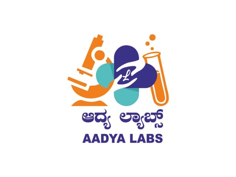 Aadya Labs logo designed by Daffodil