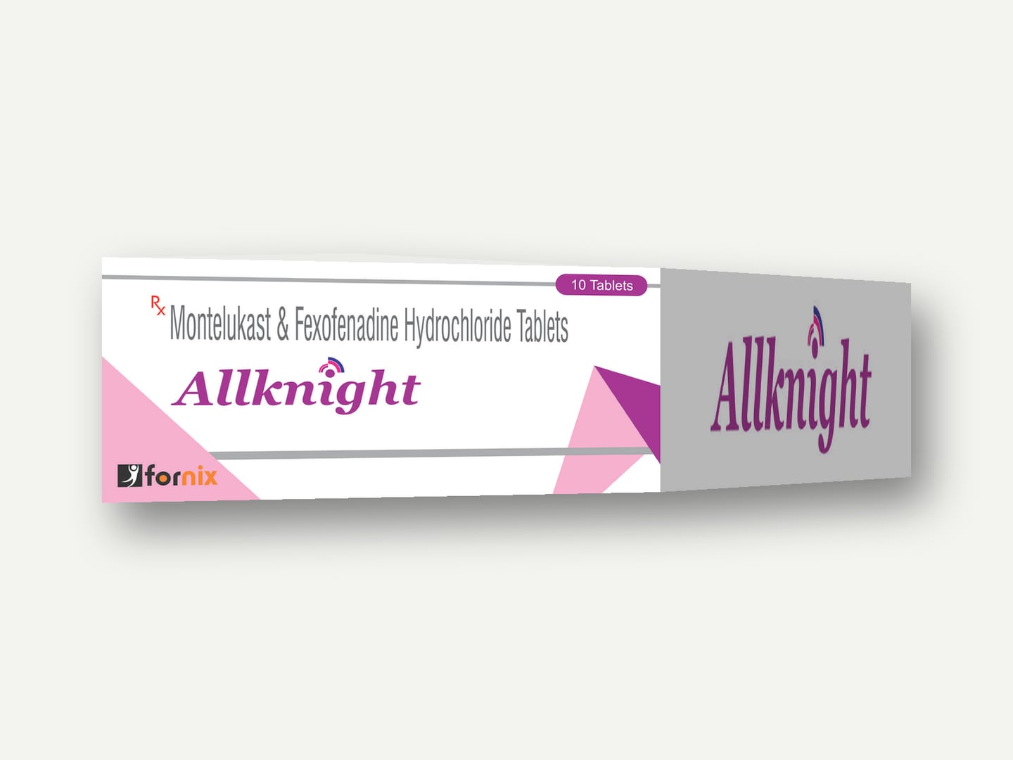 Fornix Health Care — Allknight (Montelukast & Fexofenadine Hydrochloride Tablets) — Carton designed and printed by Daffodil Design & Prints, Bengaluru