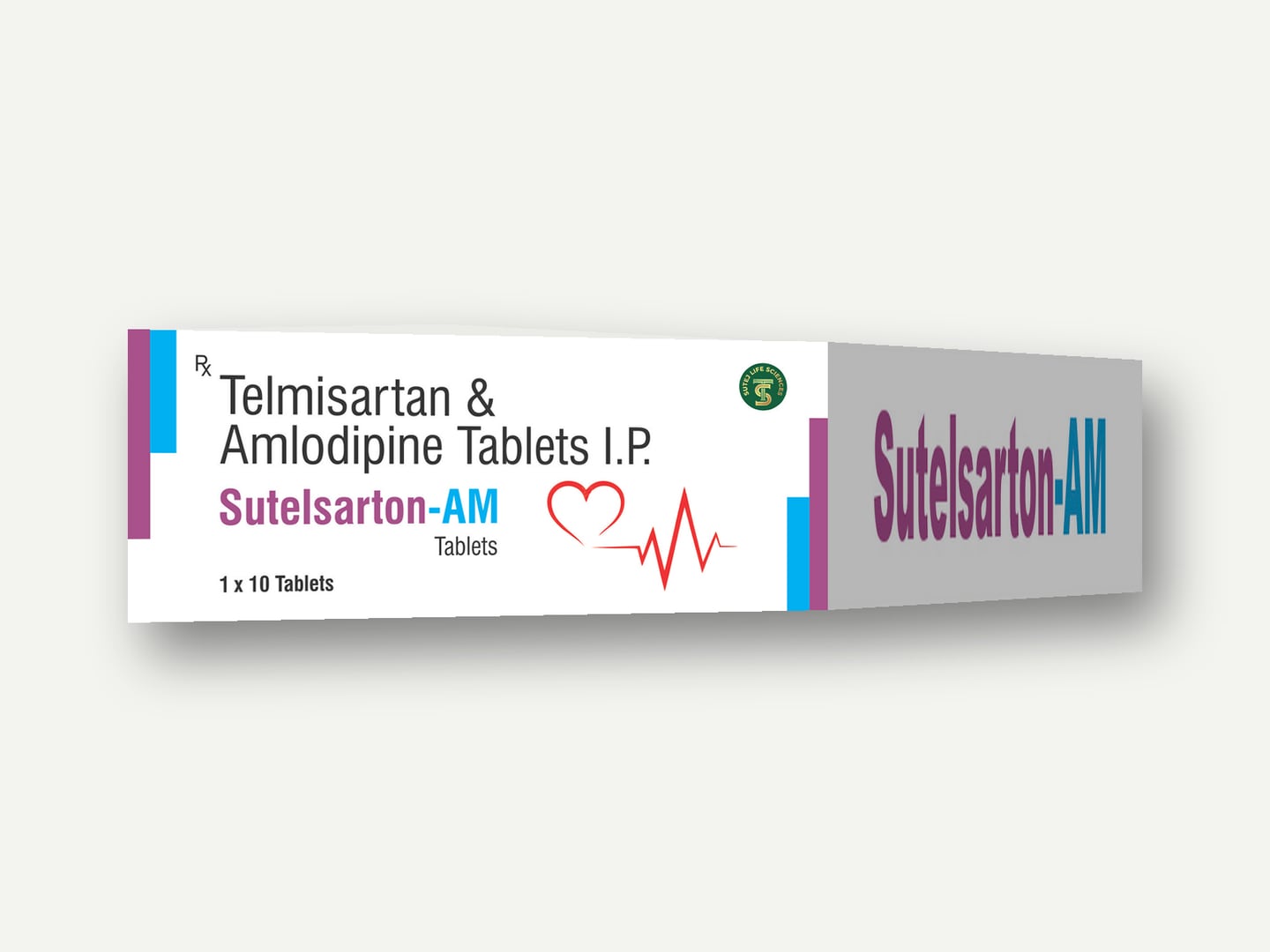 Sutej Life Sciences — Sutelsarton-AM (Telmisartan & Amlodipine Tablets I.P.) — Carton designed and printed by Daffodil Design & Prints, Bengaluru